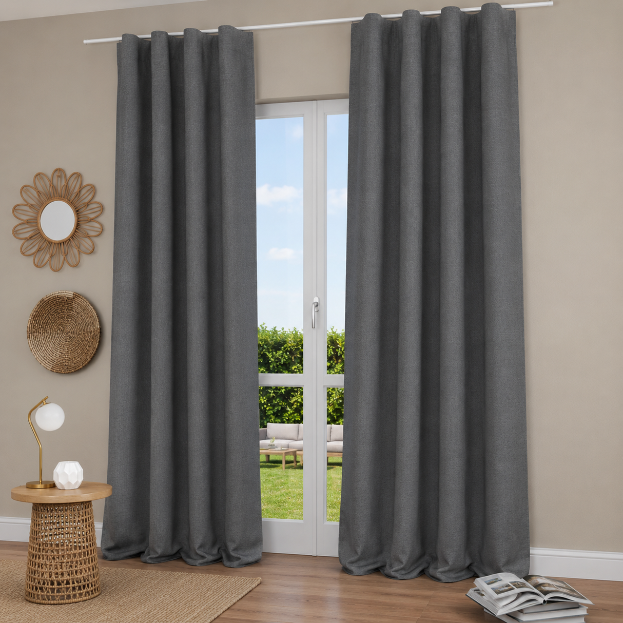 Pannello Tenda con Fascia Copri Bastone Hector Maè 145x290 cm - Via Roma 60