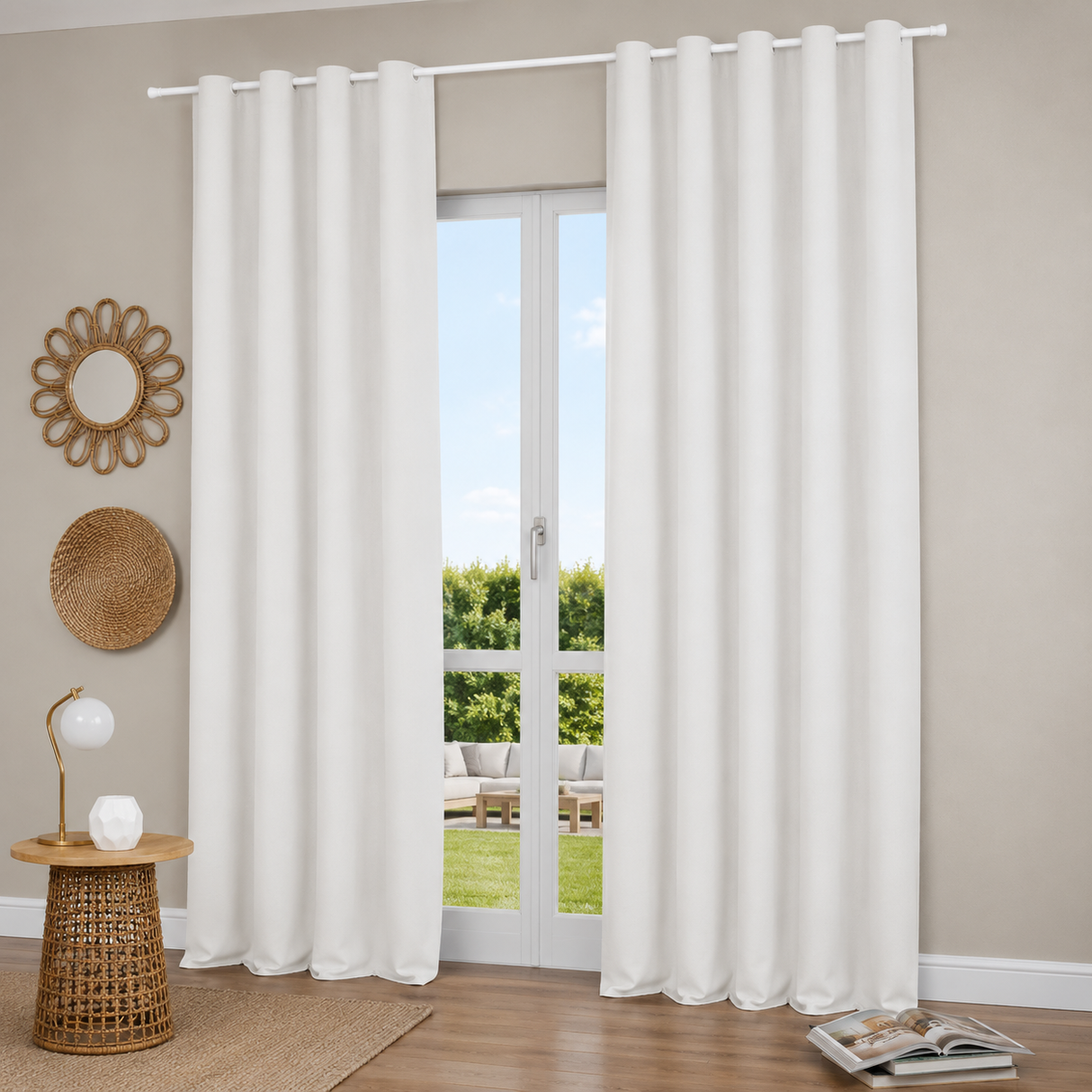 Pannello Tenda con Fascia Copri Bastone Hector Maè 145x290 cm - Via Roma 60