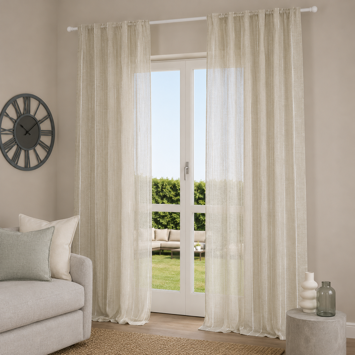 Pannello Tenda con Fascia Copri Bastone Bonnie Maè 145x290 cm - Via Roma 60