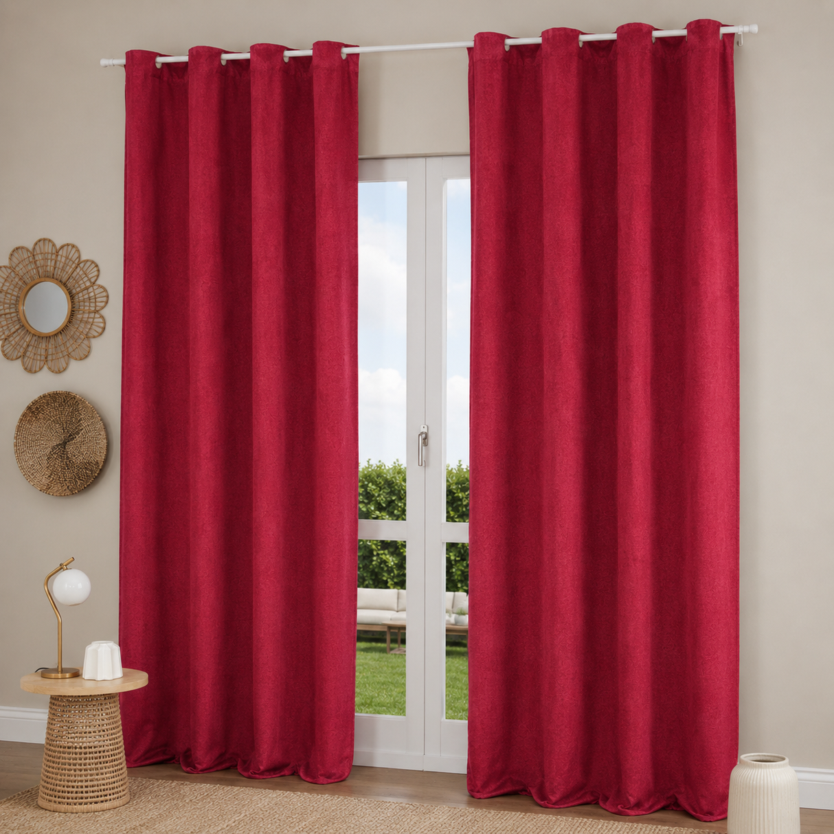 Pannello Tenda con Fascia Copri Bastone Estella Maè 145x290 cm - Via Roma 60