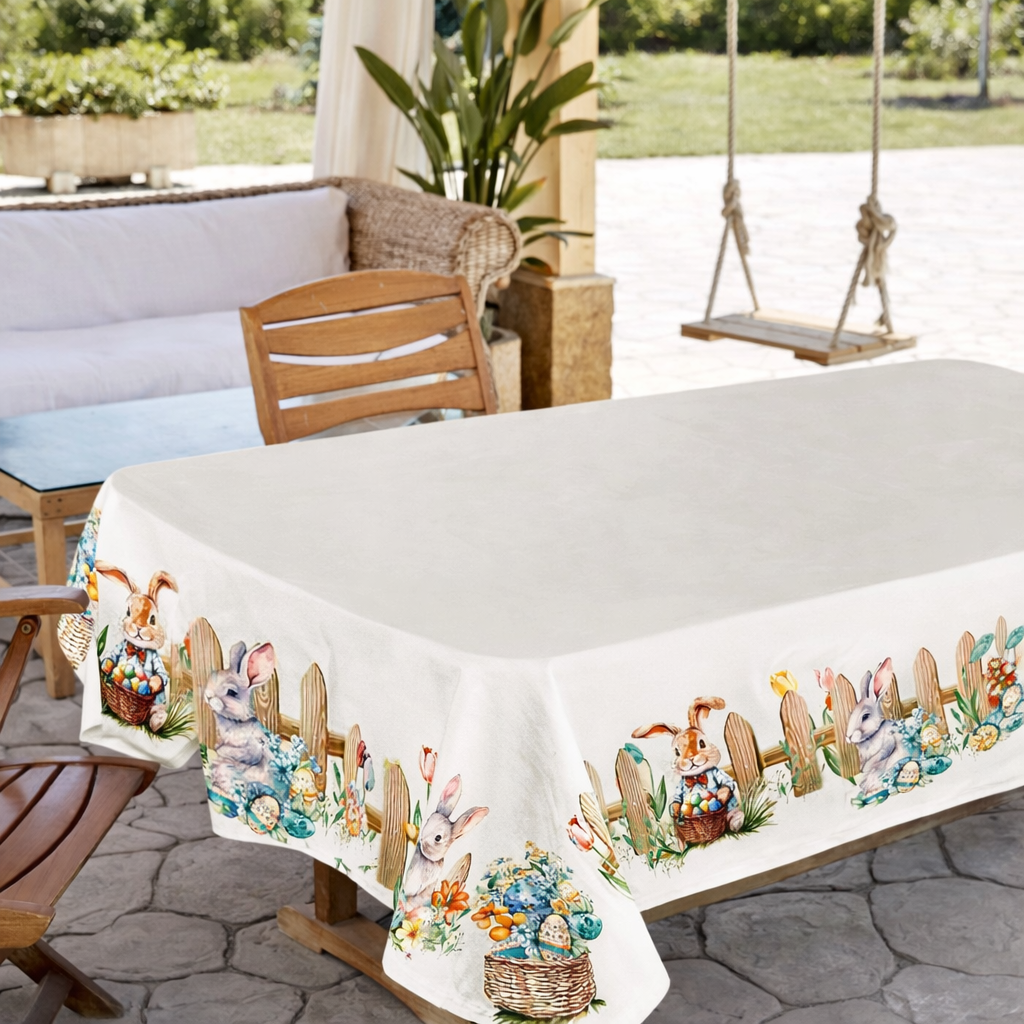 Tovaglia pasqua CONIGLIETTI per 6/12/1/8 persone - Mon Amour