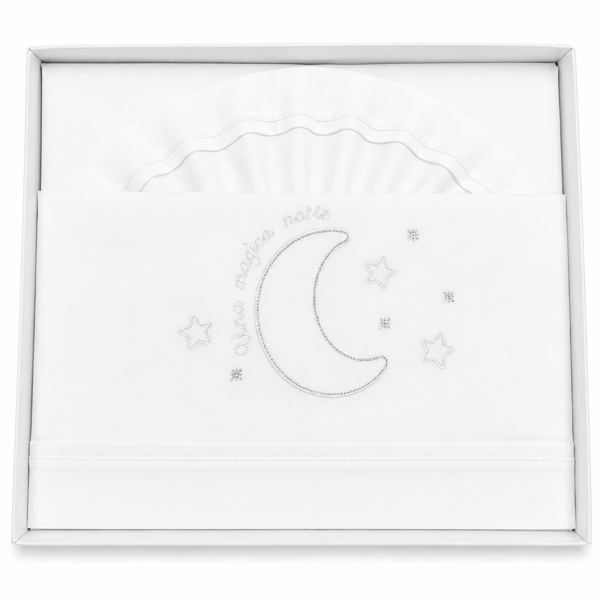 Completo Lenzuola Culla Luna "Una magica notte" ART.6030 100% Cotone - Dolci Sogni