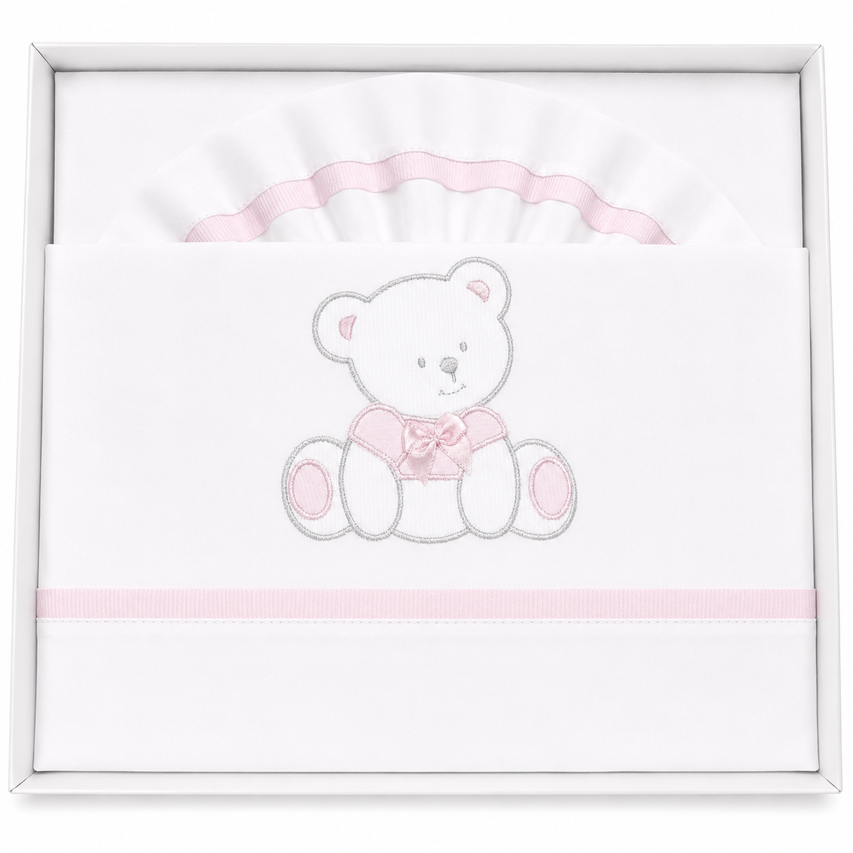 Completo Lenzuola Culla Orsetto ART.6005 100% Cotone - Dolci Sogni