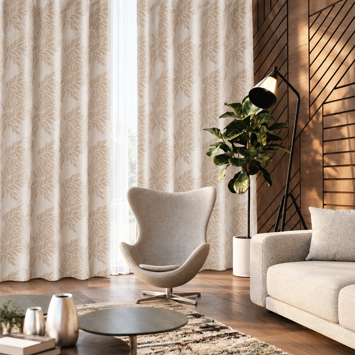 Pannello Tenda Devoreh Lily con Borchie e Finitura con Piombo 140x280cm - Linea Oro