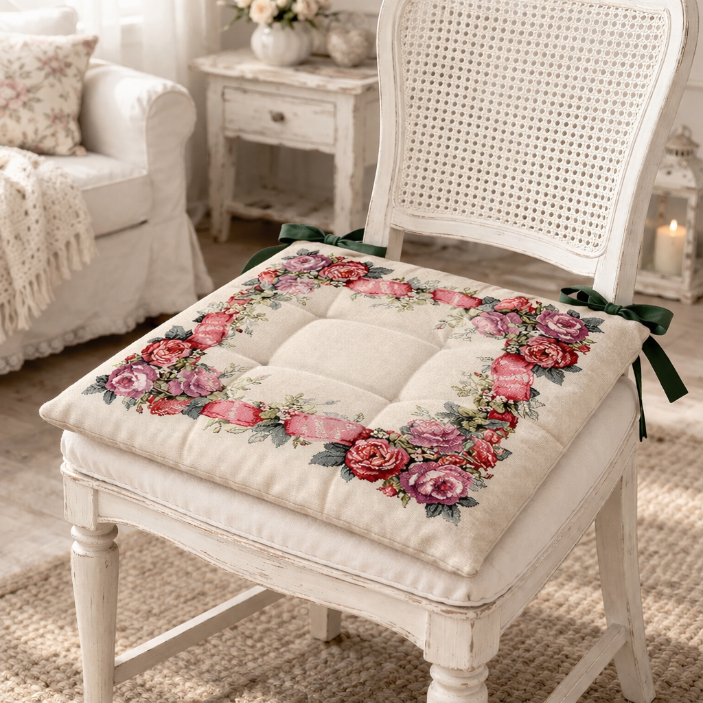 Coppia Cuscini Coprisedia Elegance Rose Shabby - Karì