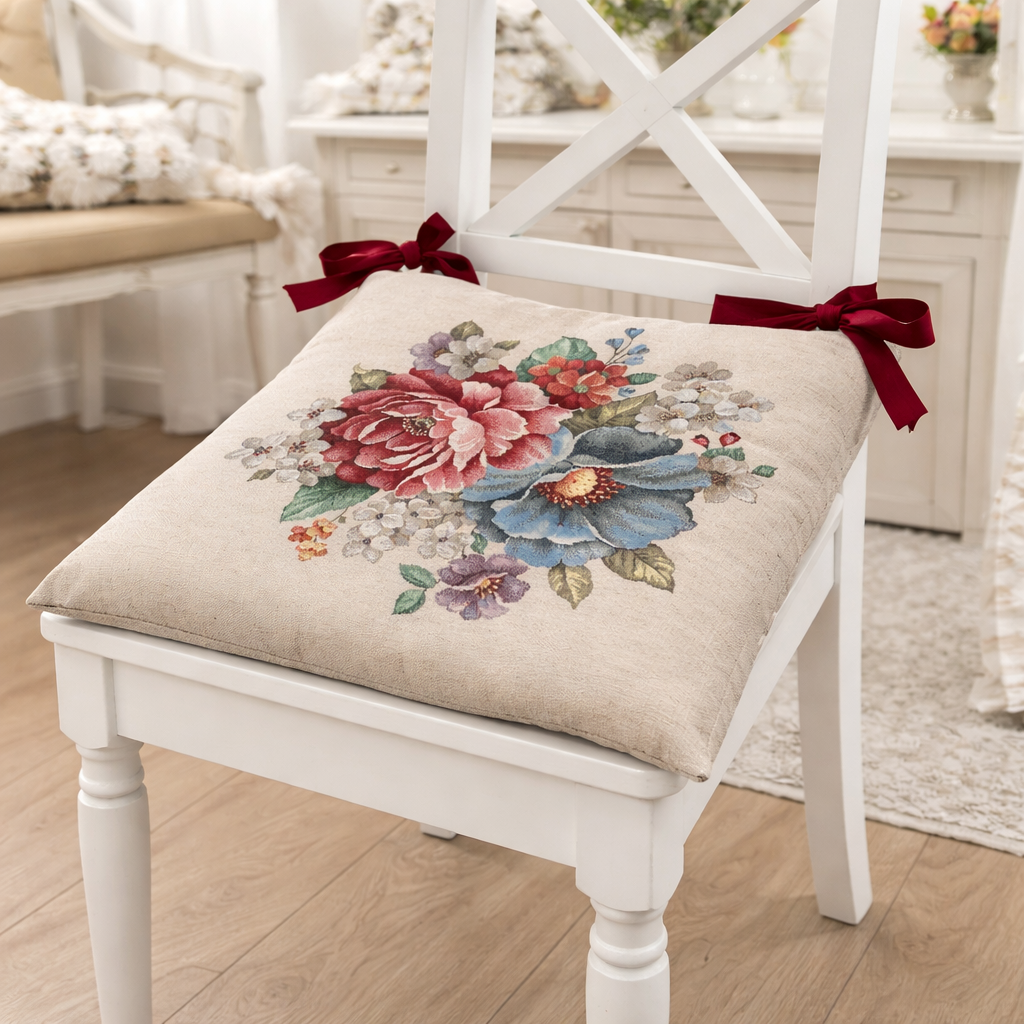 Coppia Cuscini Coprisedia Bouquet Floreale - Karì