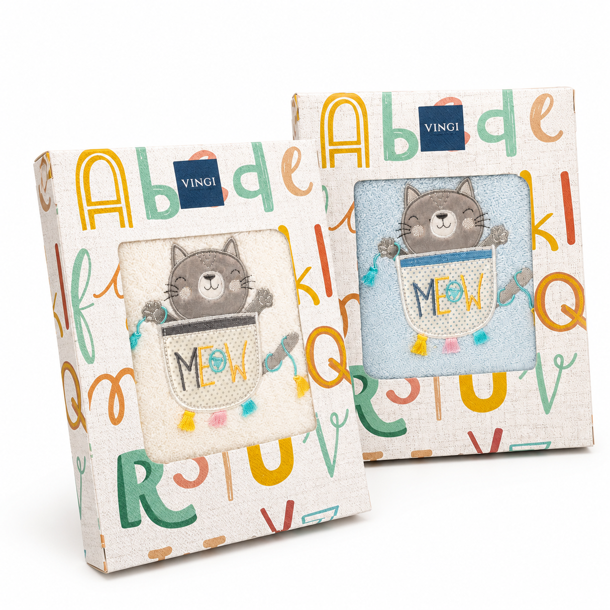 Set Asciugamani Baby 1+1 in Spugna di Cotone Zoe - Vingi