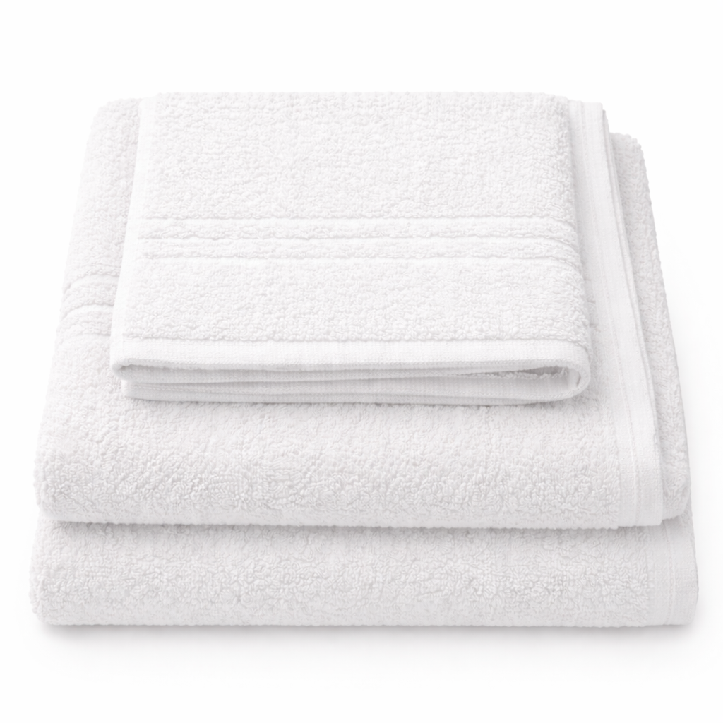 Tris Spugna Grand Hotel Arianna 100% Cotone – Set Asciugamani Bagno (telo, viso, ospite)