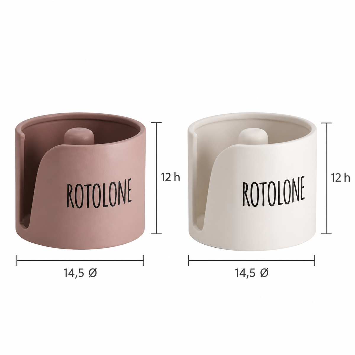 Porta Rotolo in Ceramica 14,5x12cm - Cucina&Cottura