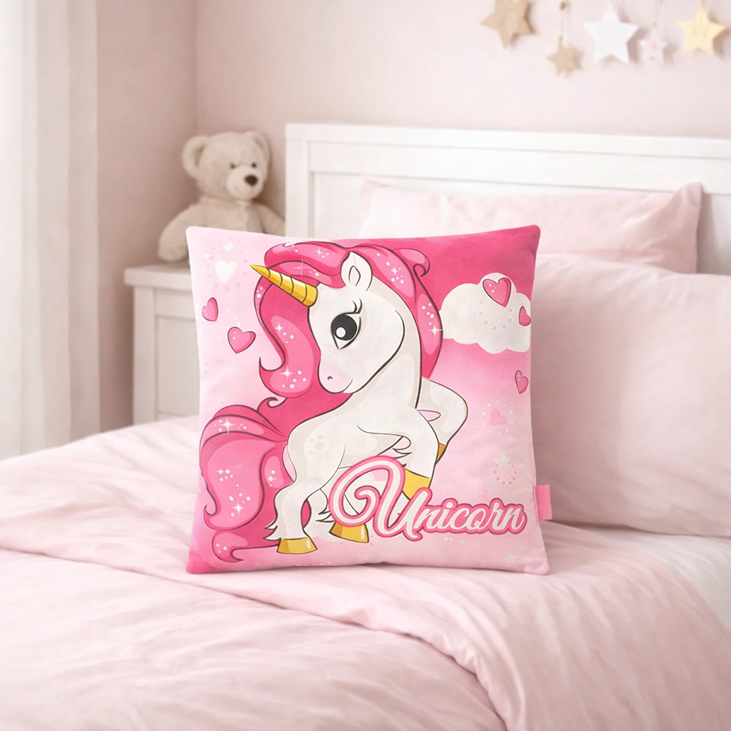 Cuscino Arredo Unicorn con imbottitura 40x40 cm