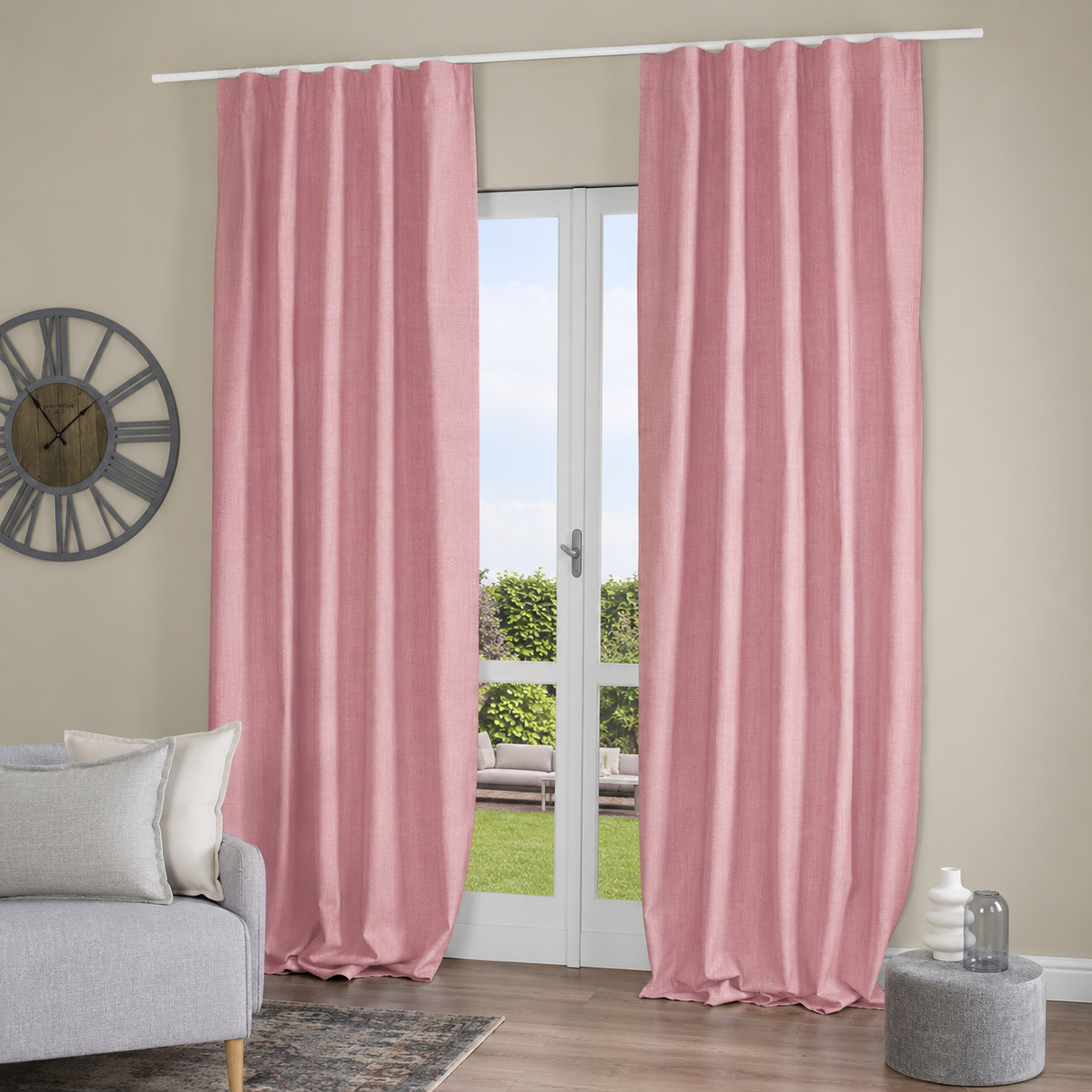 Pannello Tenda con Fascia Copri Bastone Nolan Blackout Maè 145x290 cm - Via Roma 60