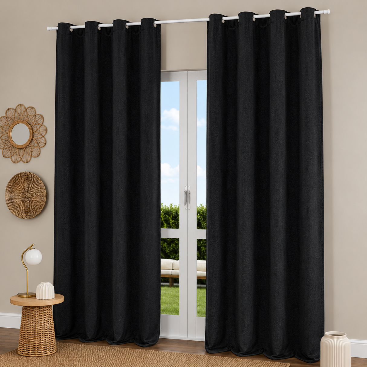 Pannello Tenda con Fascia Copri Bastone Estella Maè 145x290 cm - Via Roma 60