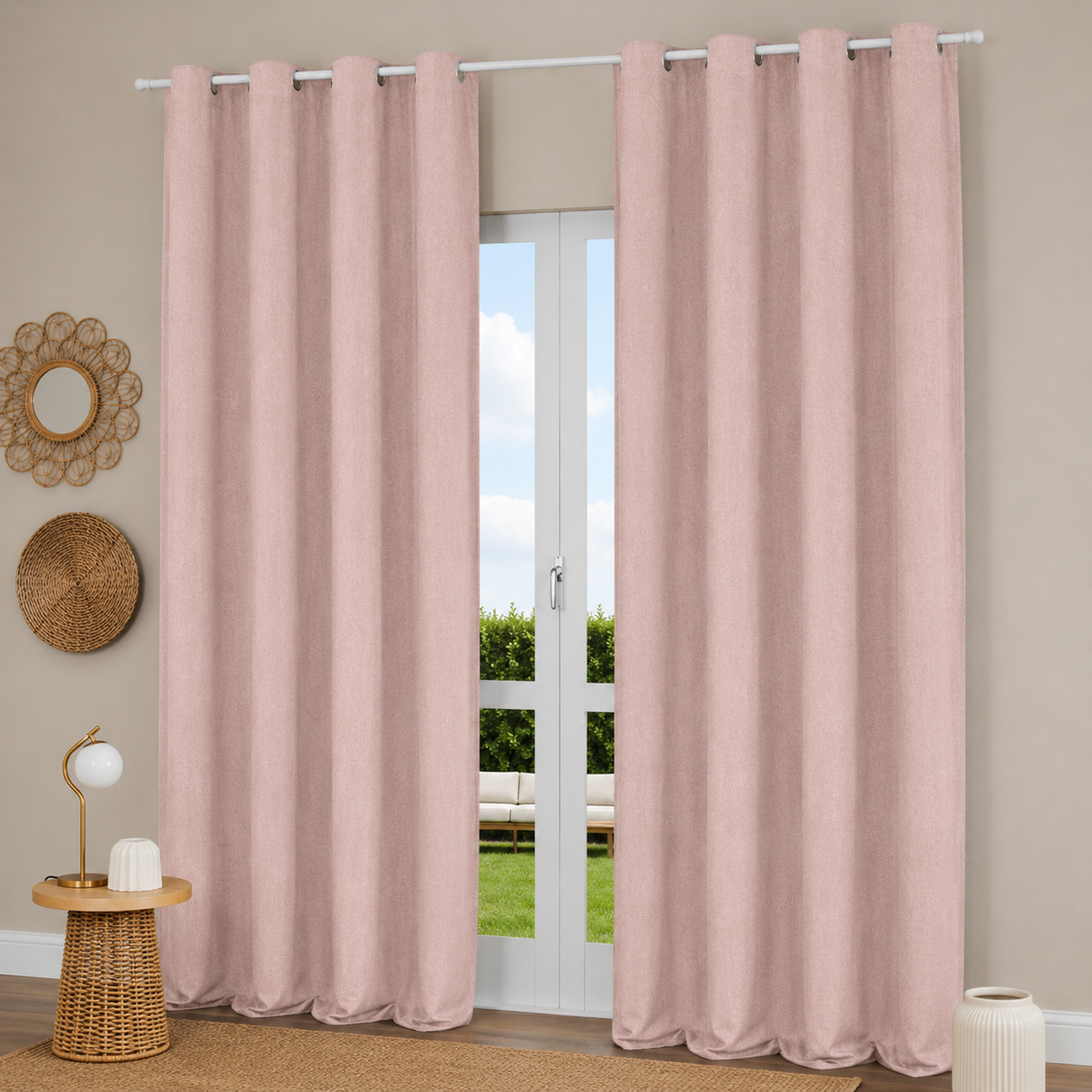 Pannello Tenda con Fascia Copri Bastone Estella Maè 145x290 cm - Via Roma 60