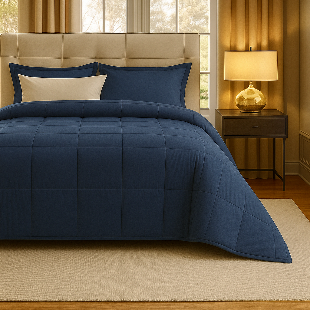 Trapunta Matrimoniale in Velluto Cortina 9 Colori -Botticelli