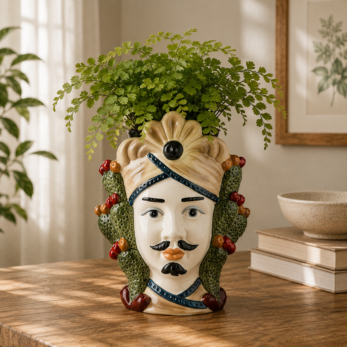 Vaso Decorativo TESTA DI MORO RE CACTUS - Montemaggi