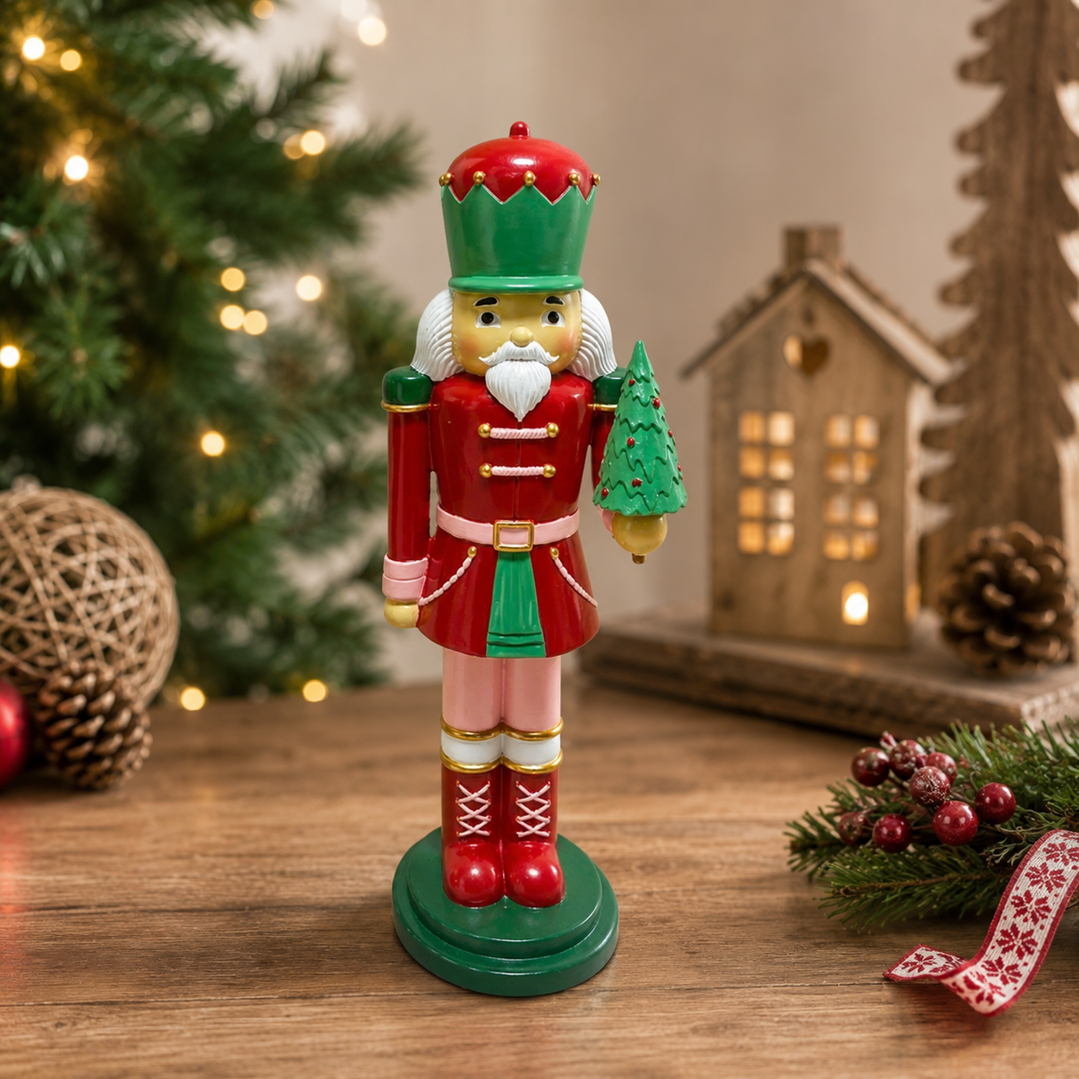 Soldatino Natalizio SCHIACCIANOCI CON ALBERO TOY - Hanna Home