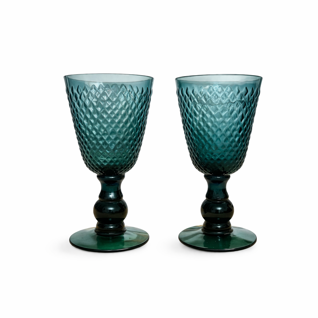 Set 2 Calici/Bicchieri Artiginali Blu - Hanna Home