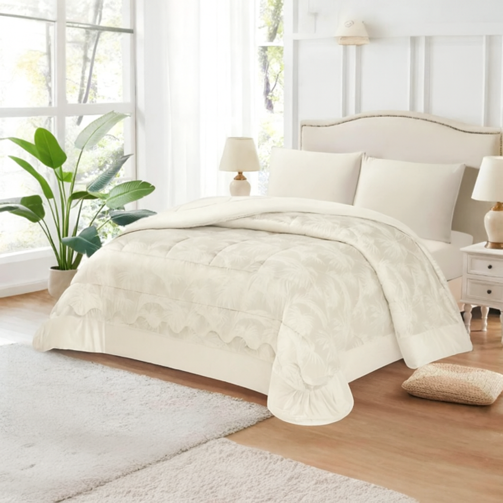 Trapunta Piumone Beatrice in Velluto Jacquard – il Filo