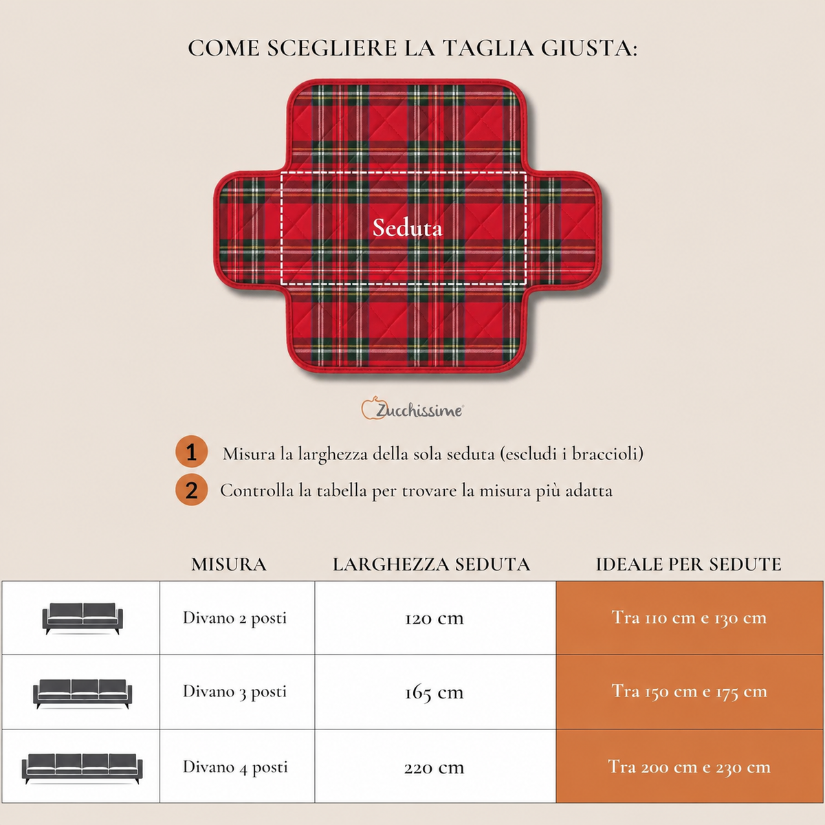Copridivano Trapuntato Double-Face Natalizio Soft Noel da 2 a 4 Posti - Zucchissime