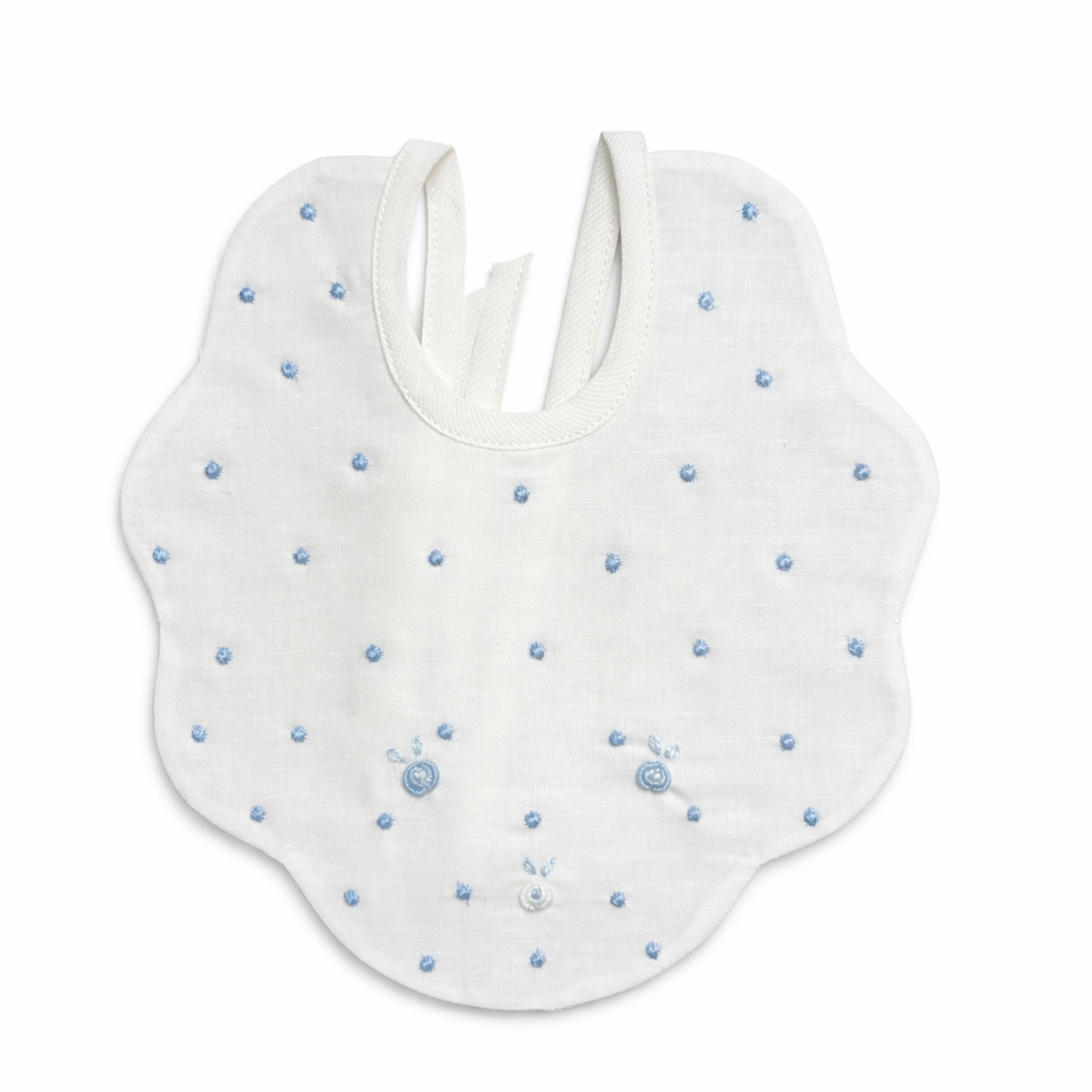Bavaglino Neonato 307 Cotone Ricamato - Elite