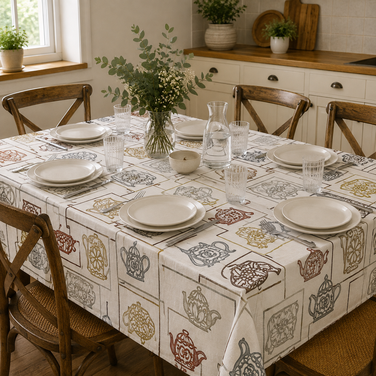 Tovaglia x12 ARMONIA Teiere con Tovaglioli - Vingi
