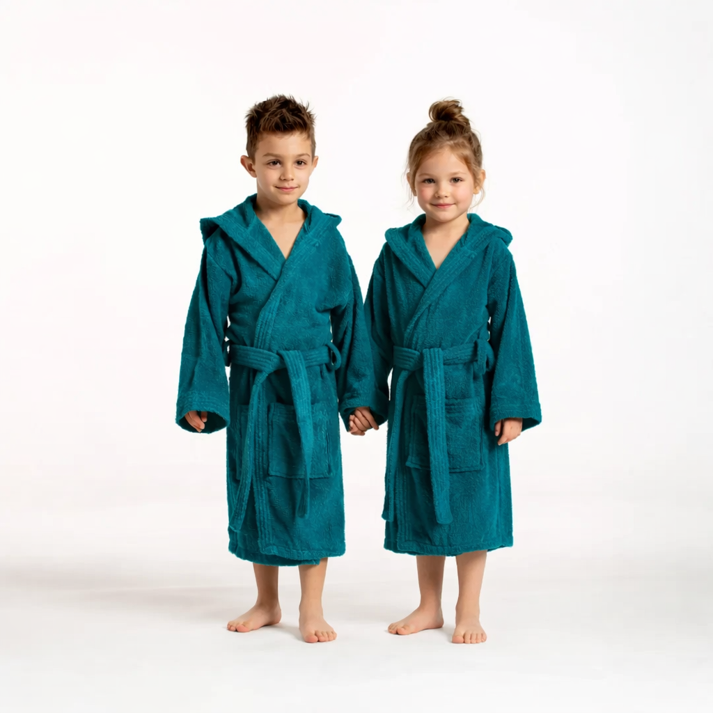 Accappatoio YOU AND ME Junior in spugna da 6 a 14 anni - Linea Oro