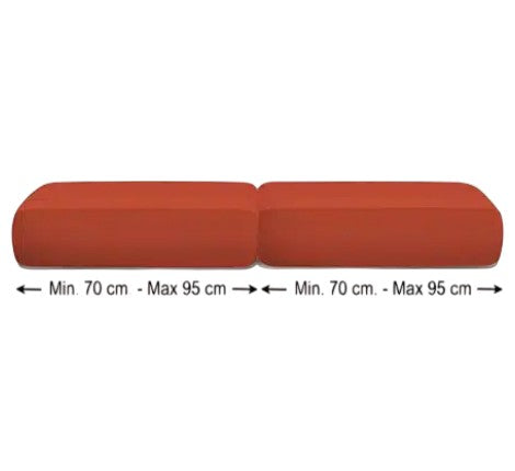 Coppia Copricuscini Maxi Tessuto Bielastico Antimacchia Tinta Unita Genius da 70 a 95 cm - Biancaluna