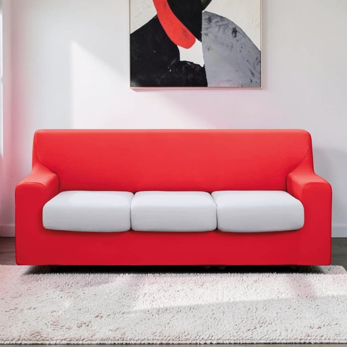 Copridivano Bielastico Antimacchia Tinta Unita Genius 3 Posti da 180 a 250 cm - Biancaluna