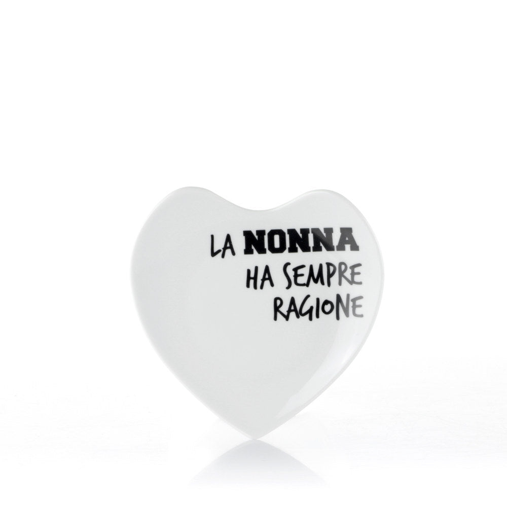 Set 2 Piatti Cuore Graffiti La Nonna Ha Sempre Ragione - Weissestal
