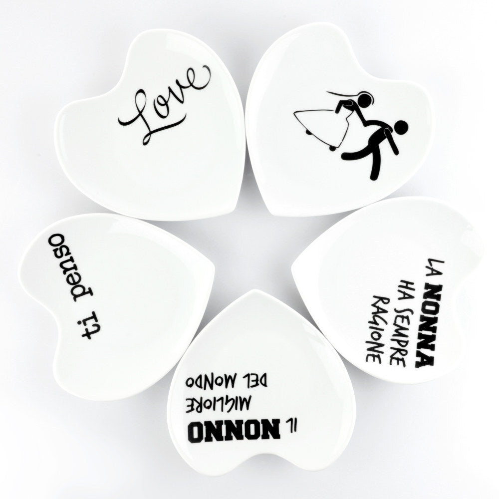 Set 2 Piatti Cuore Graffiti La Nonna Ha Sempre Ragione - Weissestal