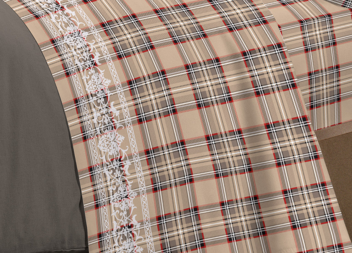 Completo Lenzuola TARTAN ORSETTI singolo By Pensieri Delicati