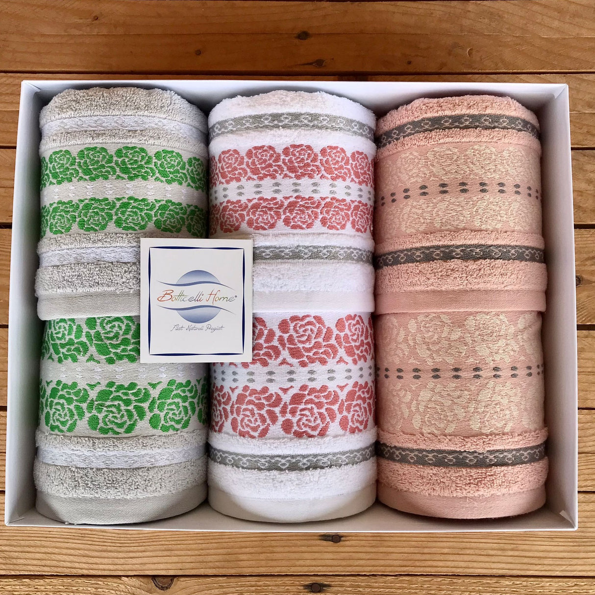 Asciugamani 3+3 BARRA FELPO By BOTTICELLI HOME