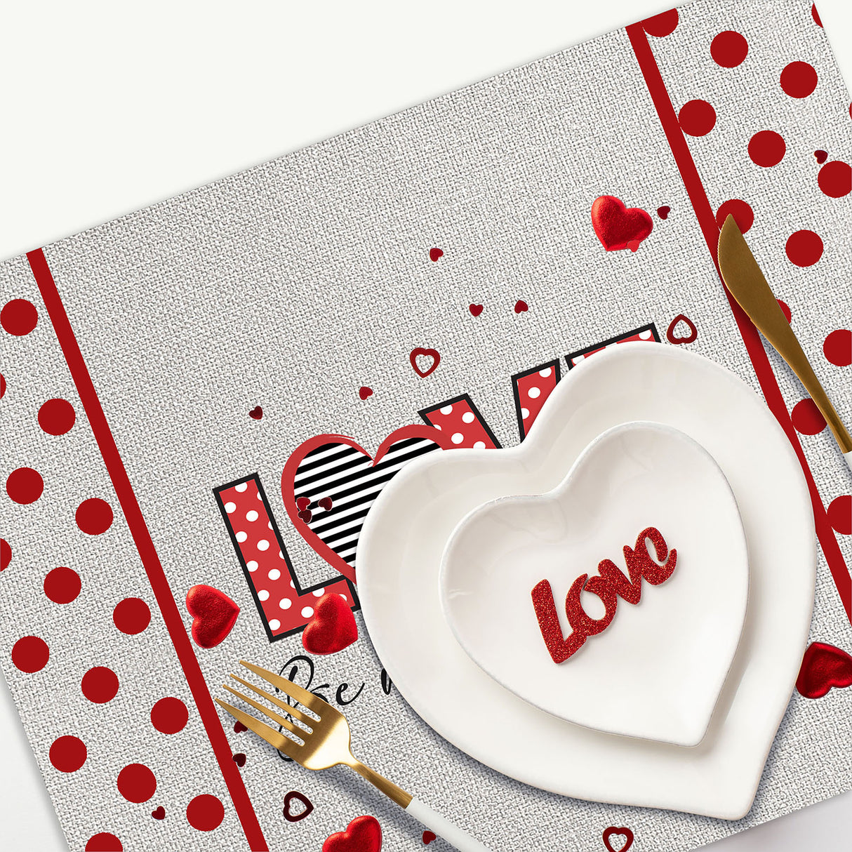 Set 2 Tovagliette Americane LOVE By Casa Anversa