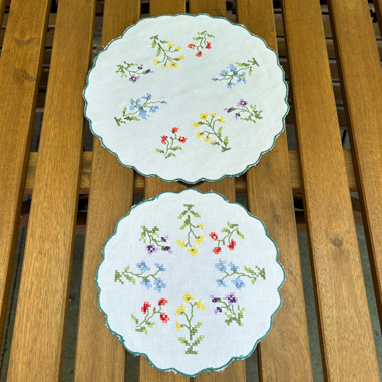 Coppia centri ramoscelli (059) By Mondo Biancheria