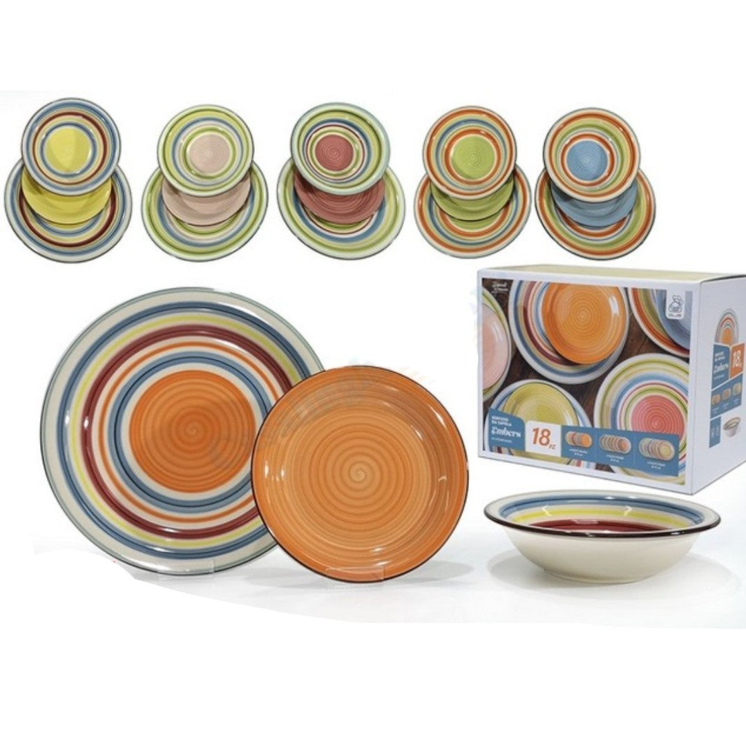 Servizio di piatti EMBERS in stoneware by Gusto Casa