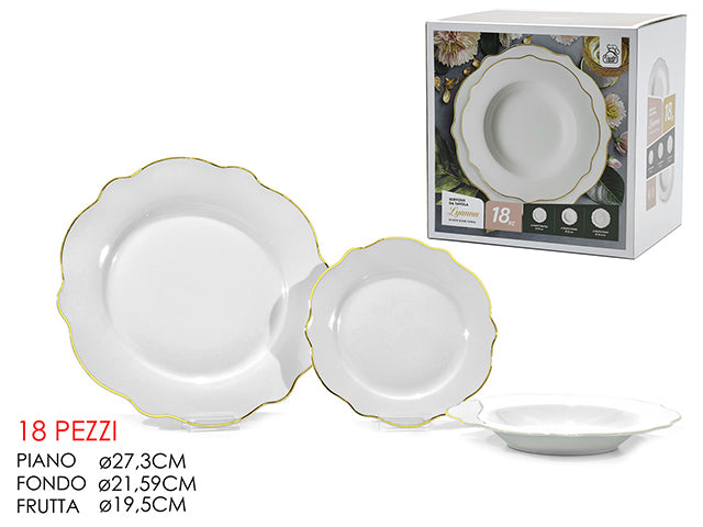 Servizio di Piatti Lyanna - 18 pezzi by Gusto Casa