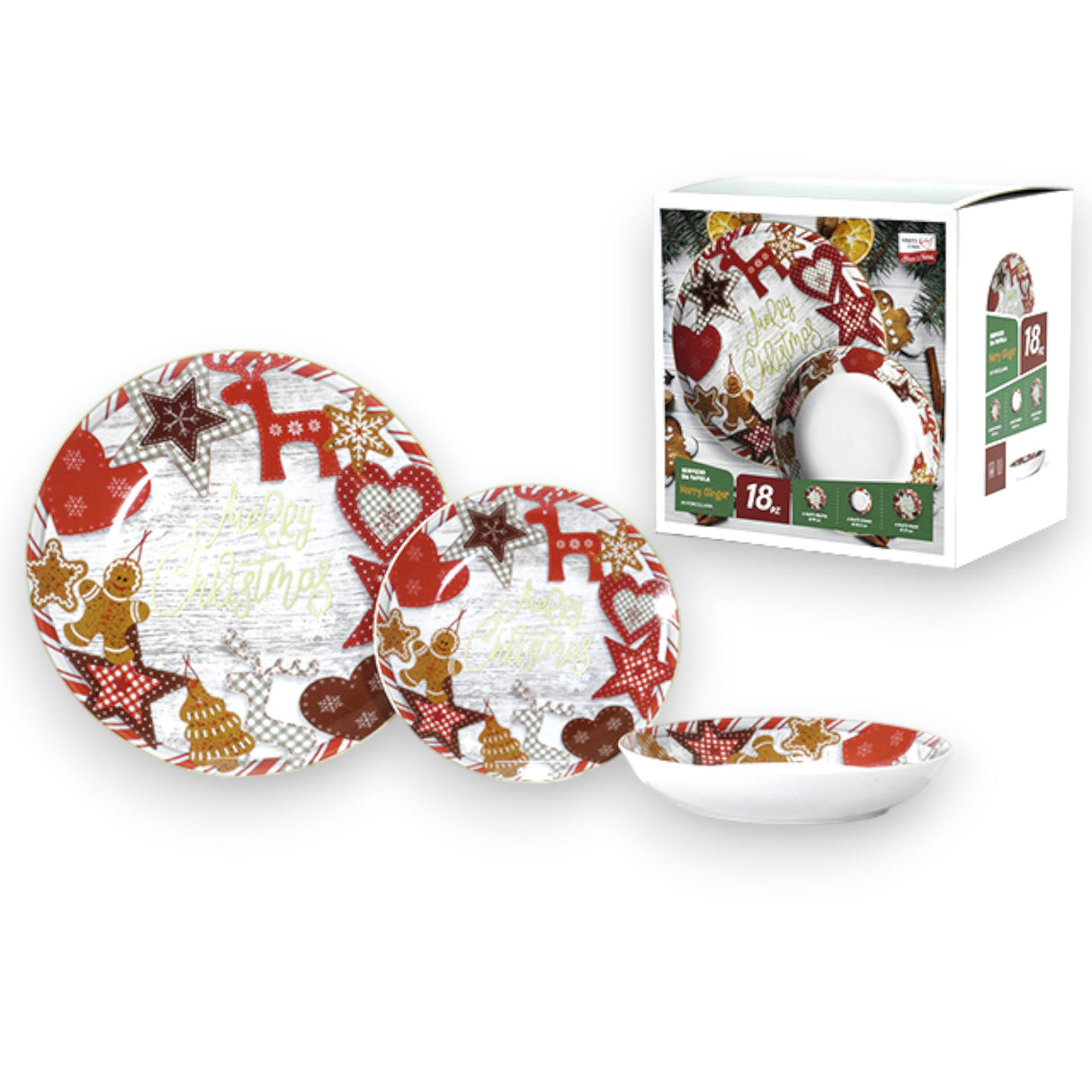 Servizio Piatti x6 Persone Ginger - Gusto Casa