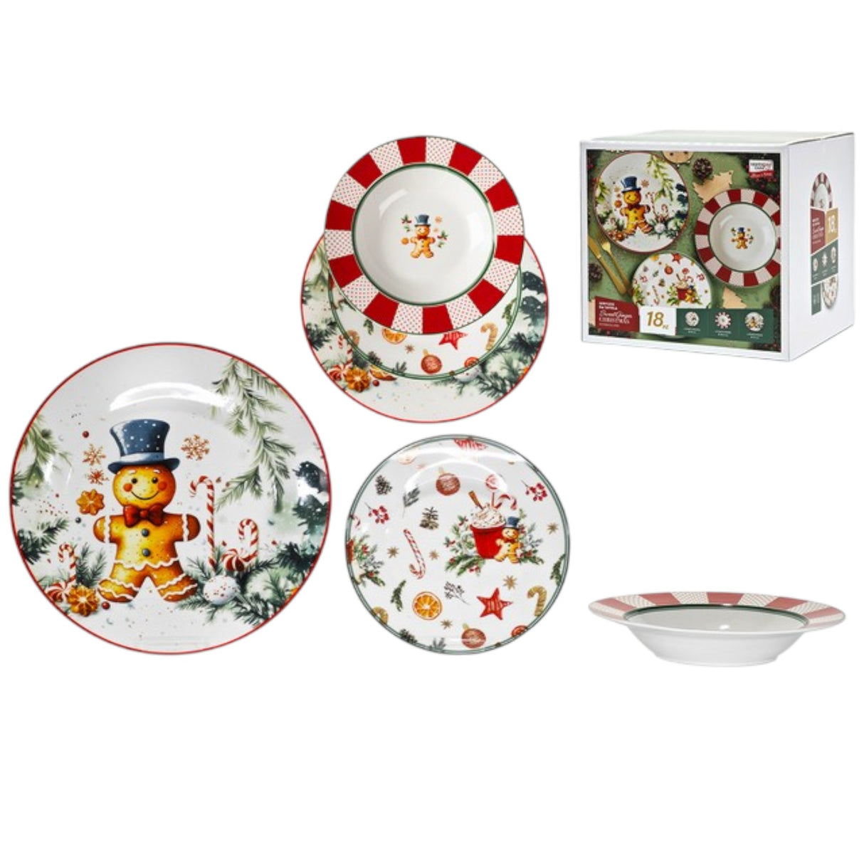 Servizio Piatti x6 Persone SWEET GINGE - Gusto Casa