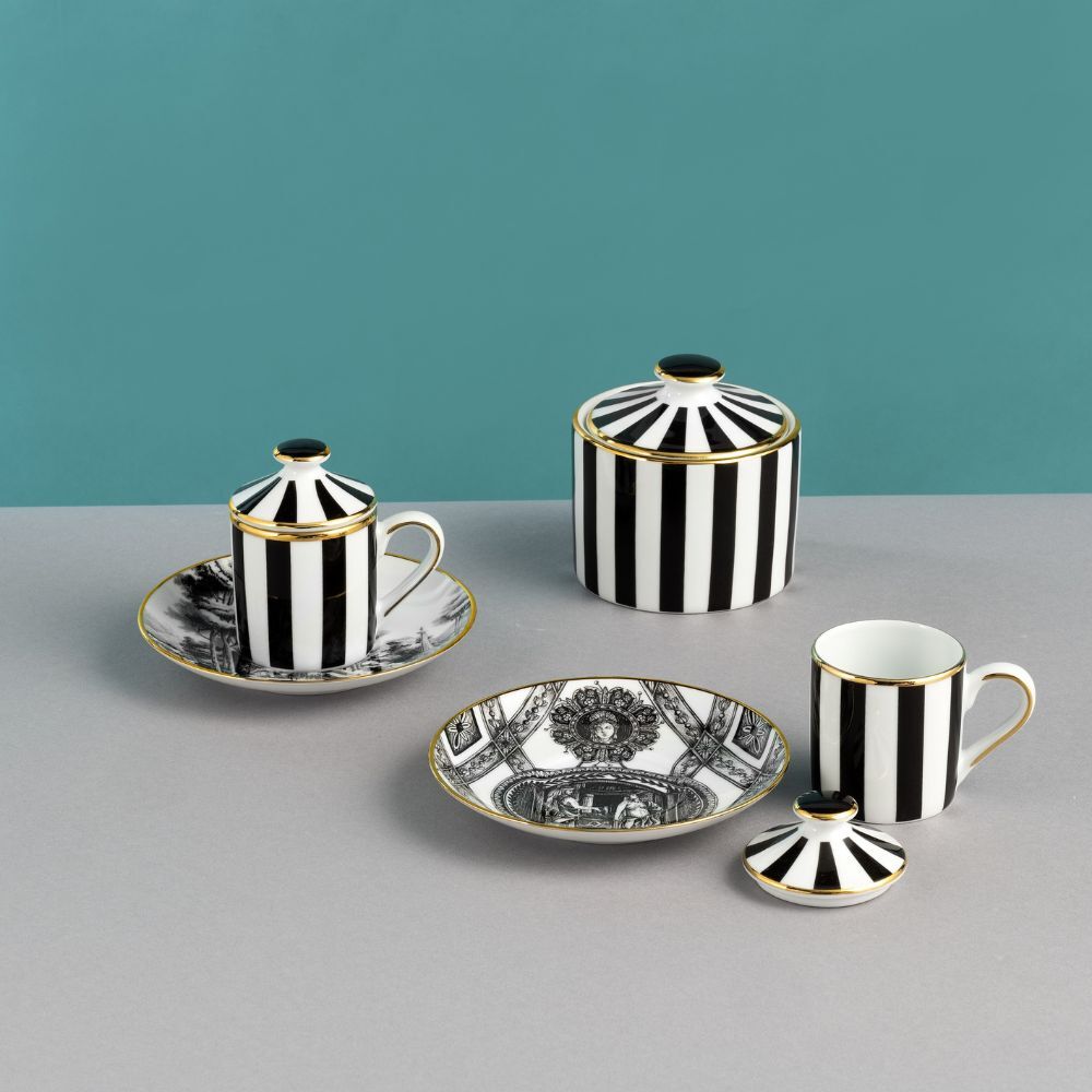 Tazzina Caffè con Piattino e Coperchio Souvenirs De Voyage - Weissestal