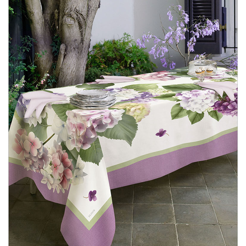 Tovaglia x8 HYDRANGEA By Tessitura Randi