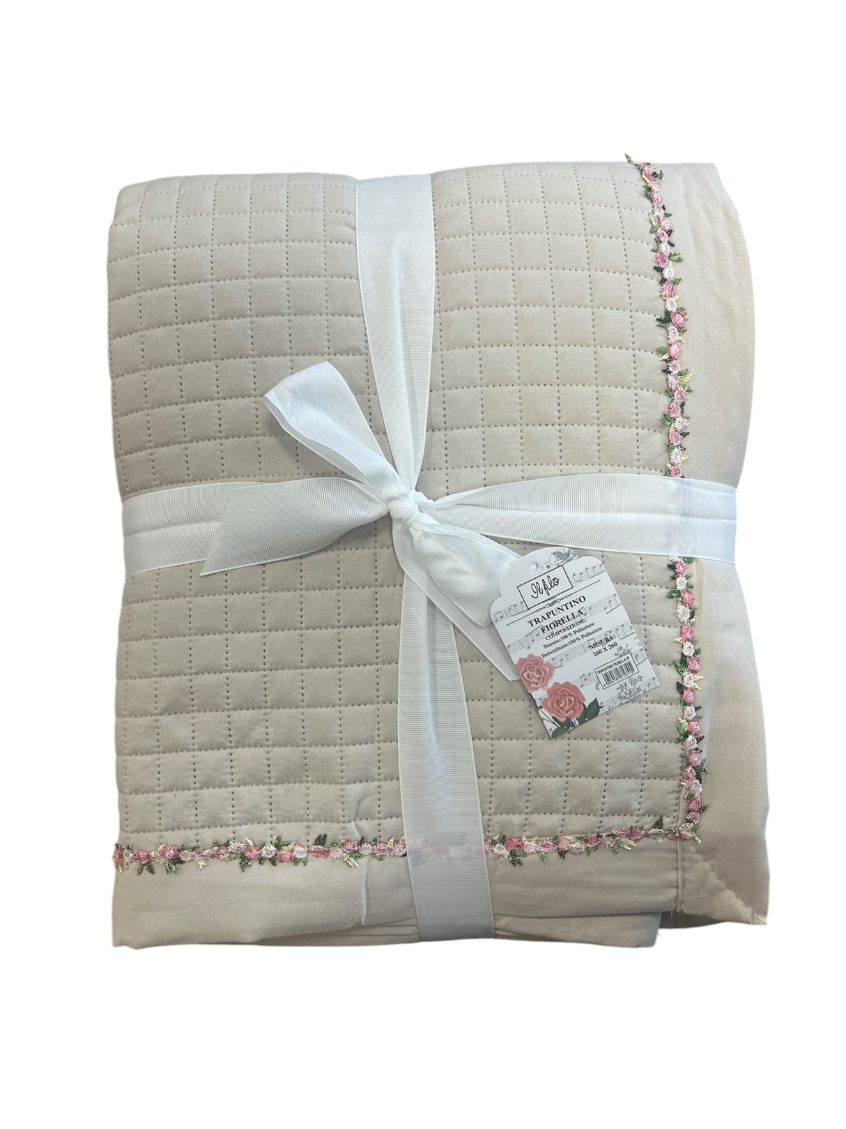 Copriletto trapuntato FIORELLA By Il Filo