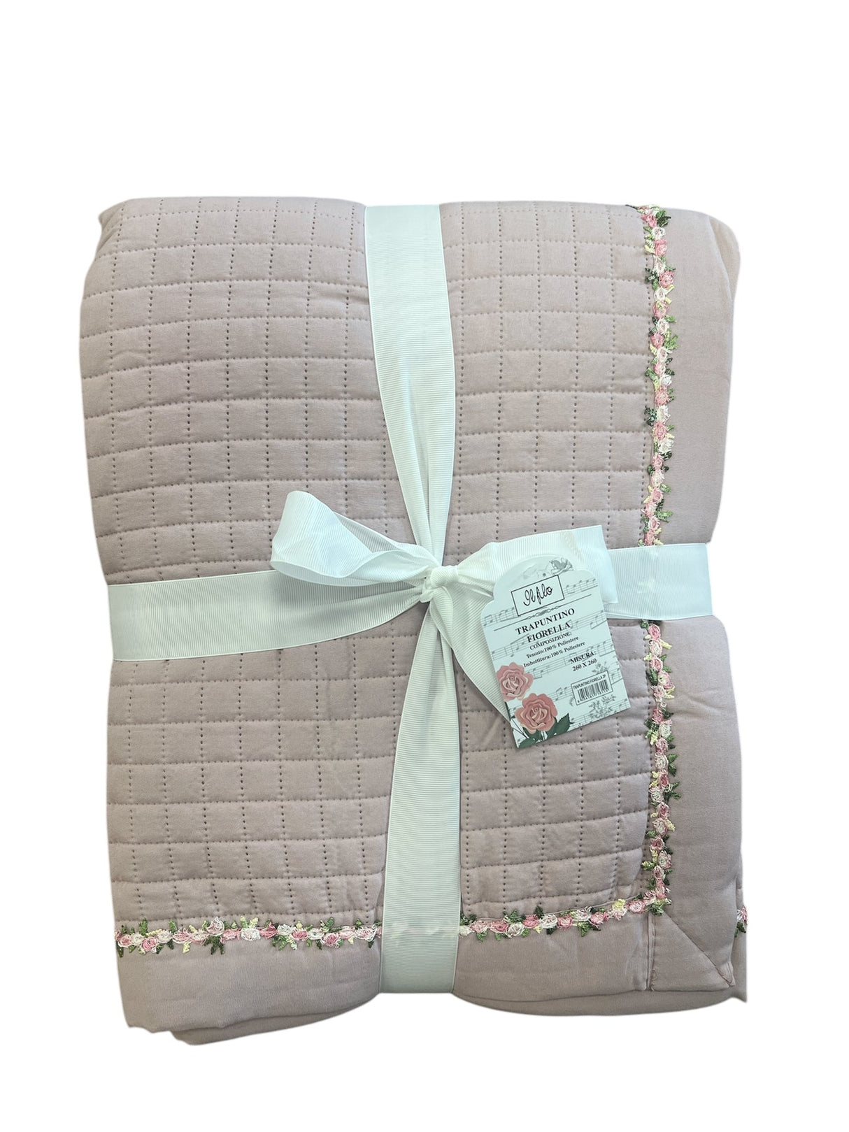 Copriletto trapuntato FIORELLA By Il Filo