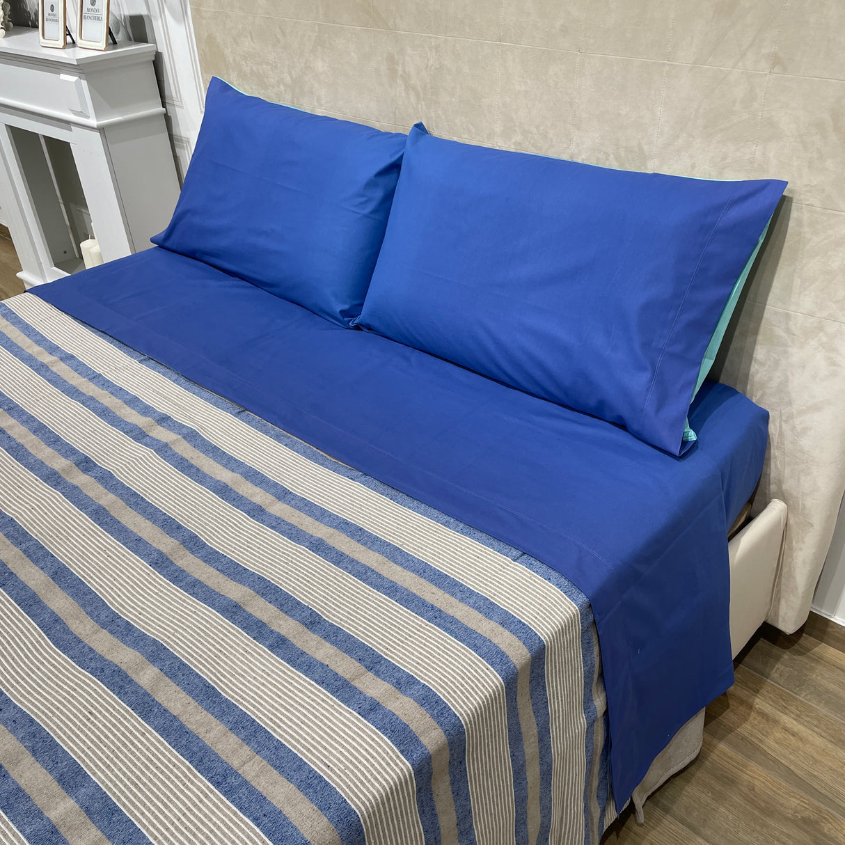 Completo Lenzuola Copriletto CARA  piazza e mezza By Riviera