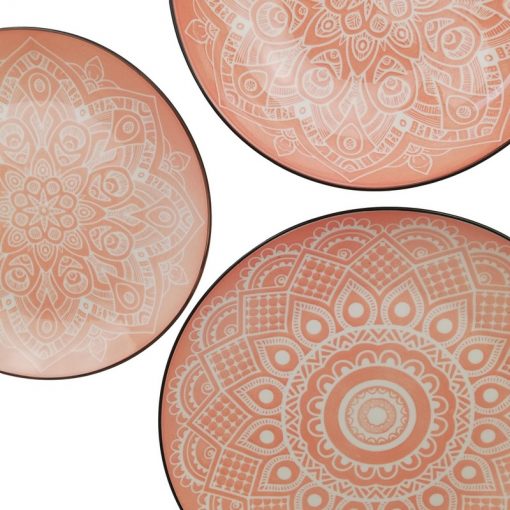 Tris Piatto In Porcellana Decoro Pink by Arca