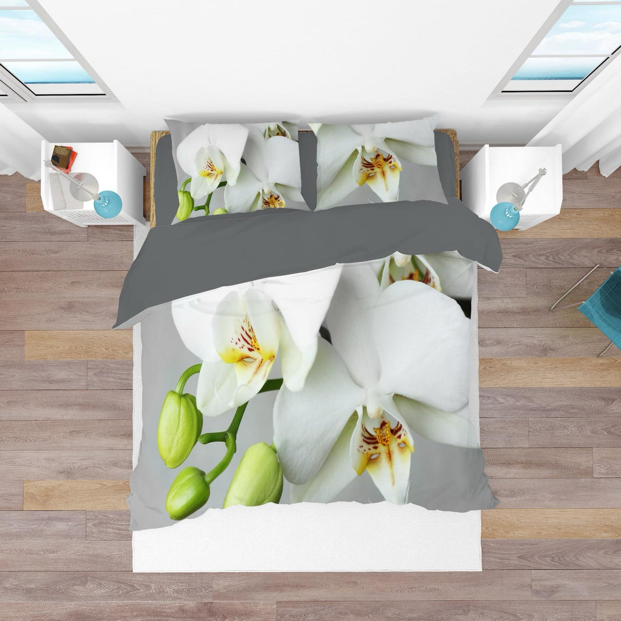 Parure Copripiumino matrimoniale ORCHIDEA by Karì