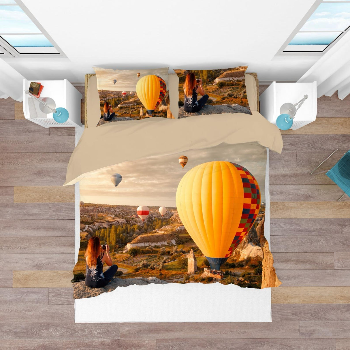 Parure Copripiumino matrimoniale MONGOLFIERA by Karì