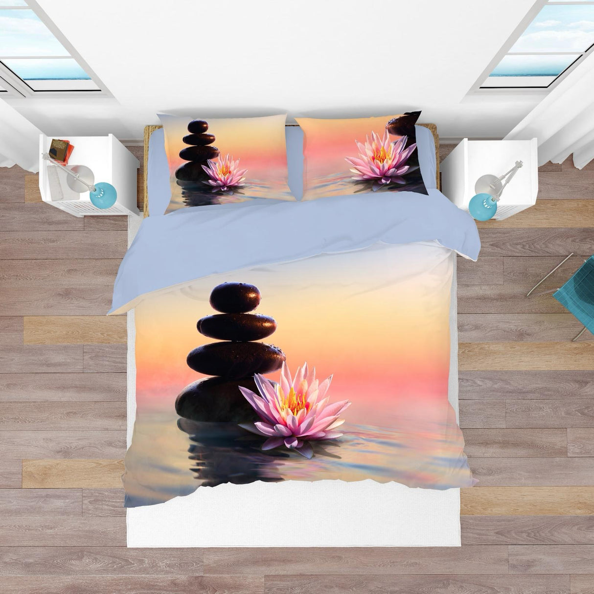 Parure Copripiumino matrimoniale FIOR DI LOTO by Karì