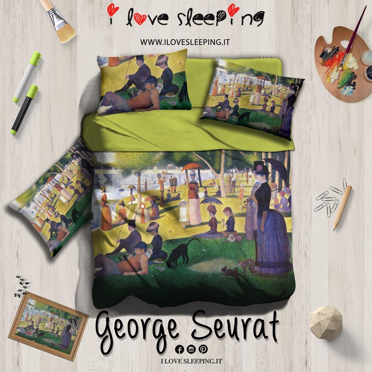 Completo lenzuola copriletto GEORGE SEURAT by I Love Sleeping