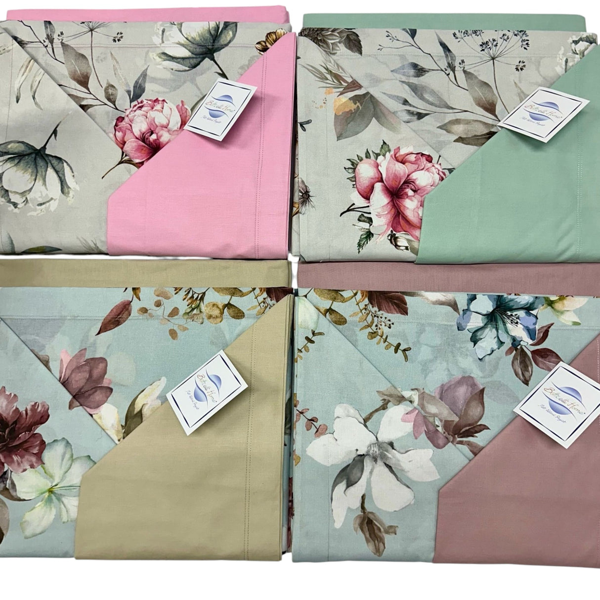 Completo Lenzuola in percalle ESMERALDA 4 federe by Botticelli