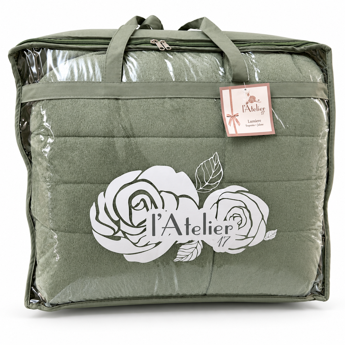 Trapunta Matrimoniale Lumiere Effetto Velluto con Rouches Imbottitura 270 g/m² - L'Atelier17